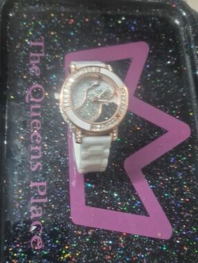 Women's White and Rose Gold Fashion Watch